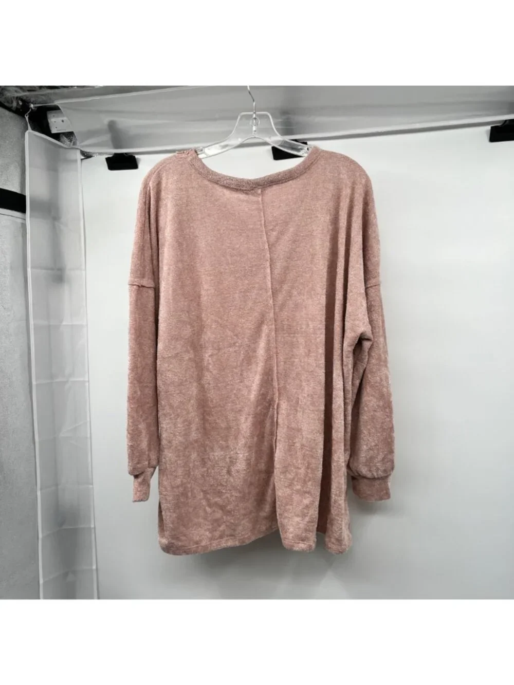 Maurices Womens Pink/Silver Glitter Sweater Embroidered Size 2X